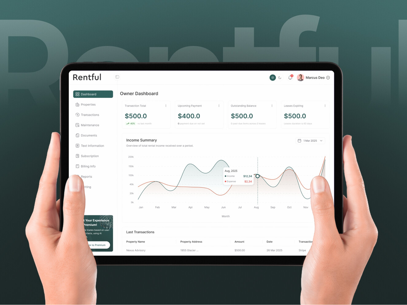 Modern Real Estate SaaS Dashboard