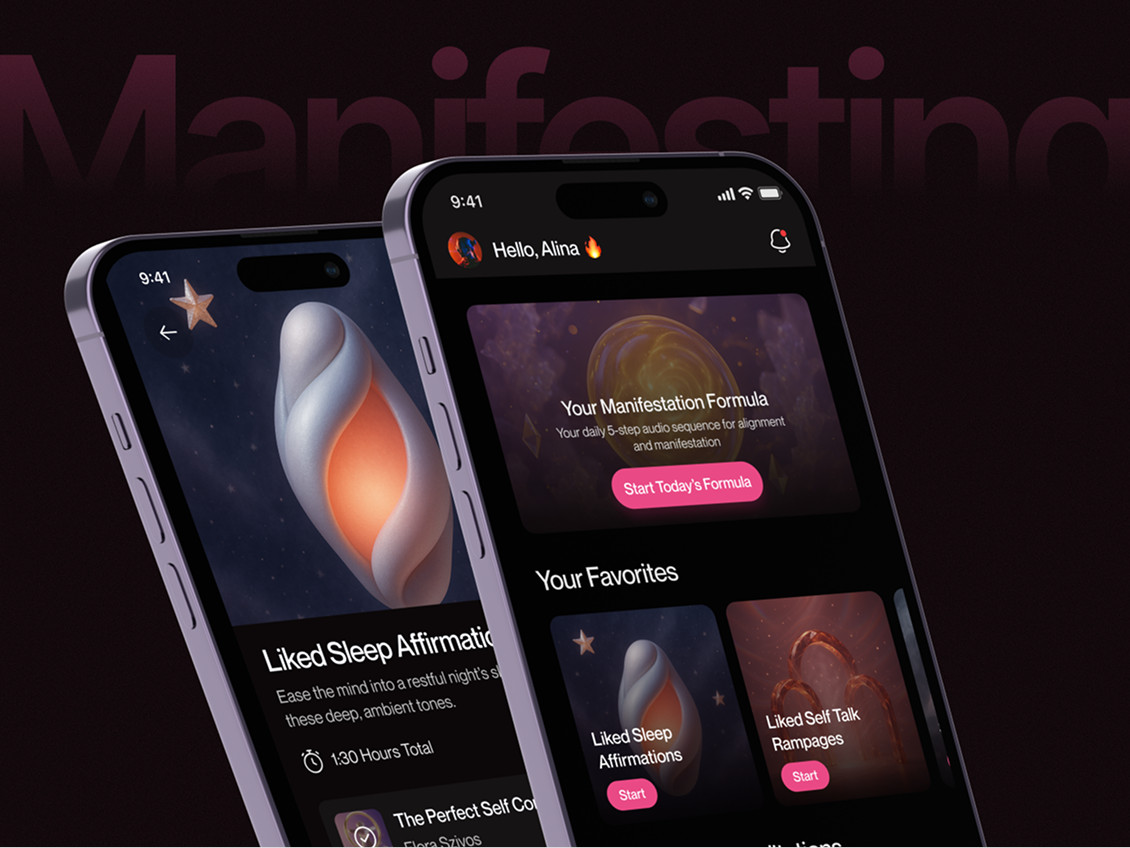 Wellness Mobile App SaaS Platform interface design